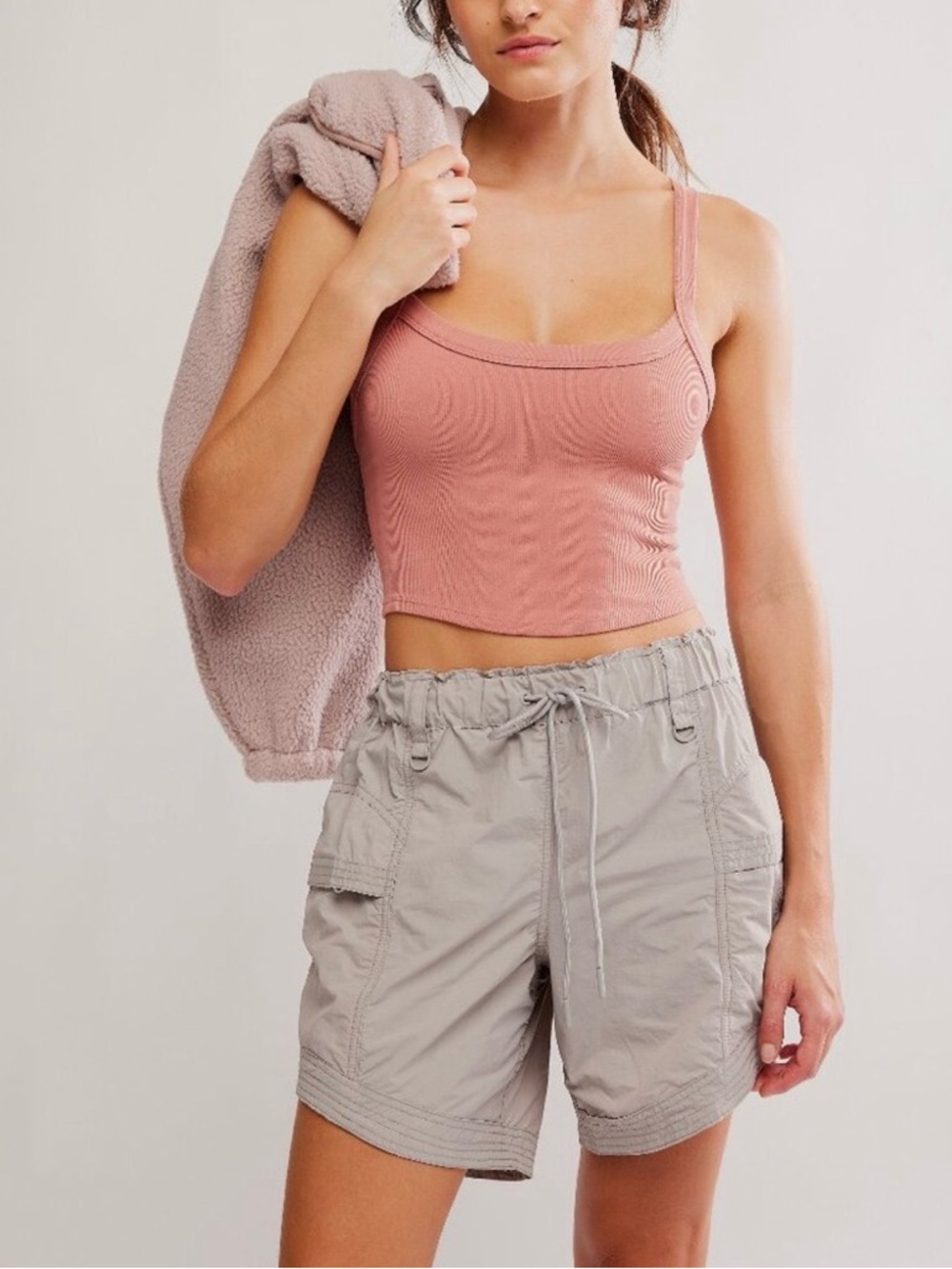 New! Free People Movement In the Wild cargo Utility shorts S